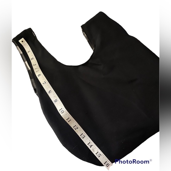 Japanese knot bag. Reversible. Black & White checkered one side all black other. - Picture 8 of 10